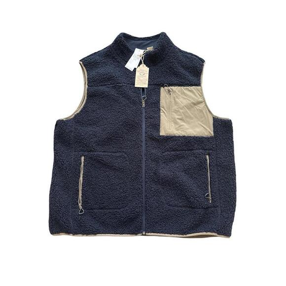 Telluride Clothing Company Other - Telluride Clothing Co. Men's Navy Blue Soft Shepra Fleece Vest Zip Pockets XXL